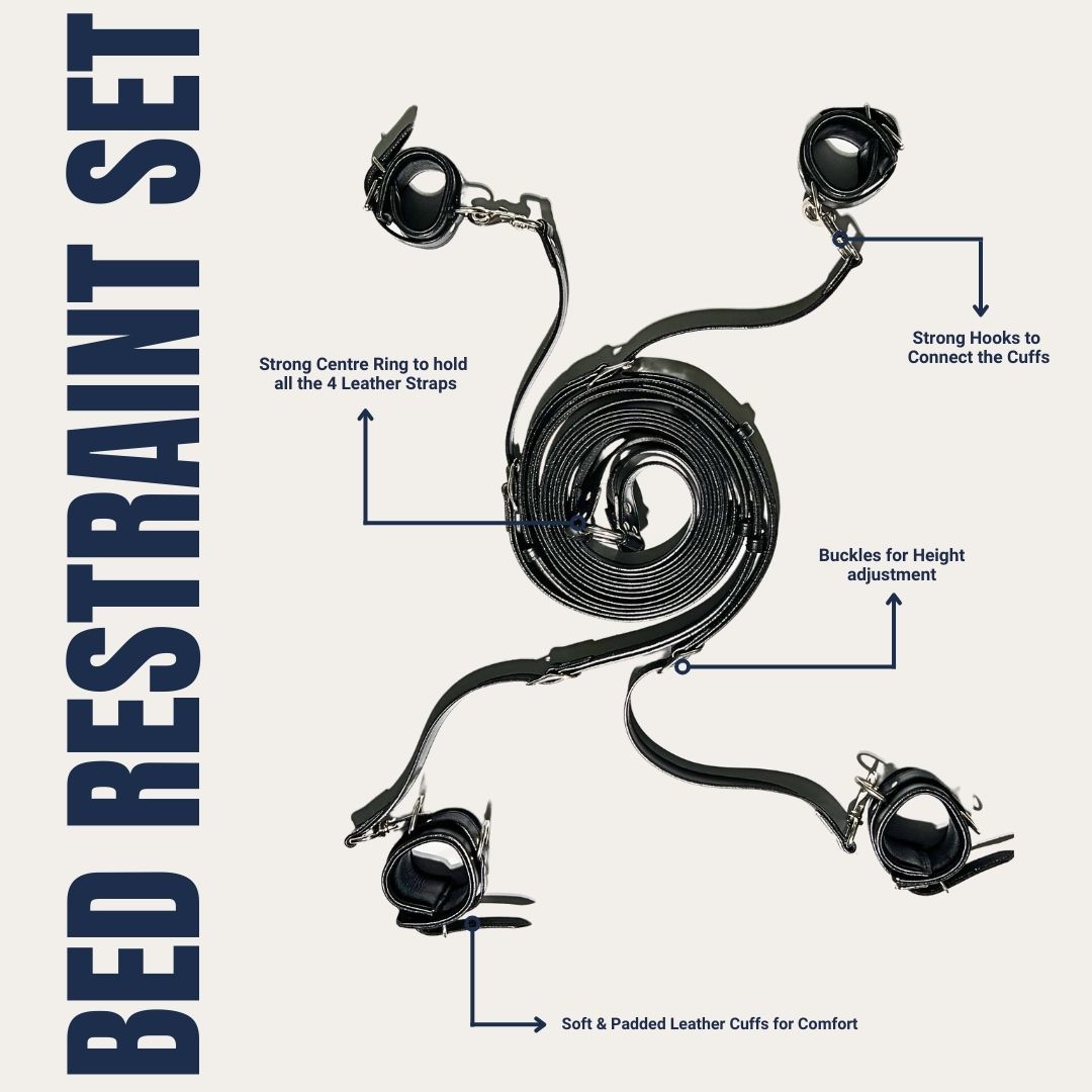 Subculture Leather Bed Restraint Set