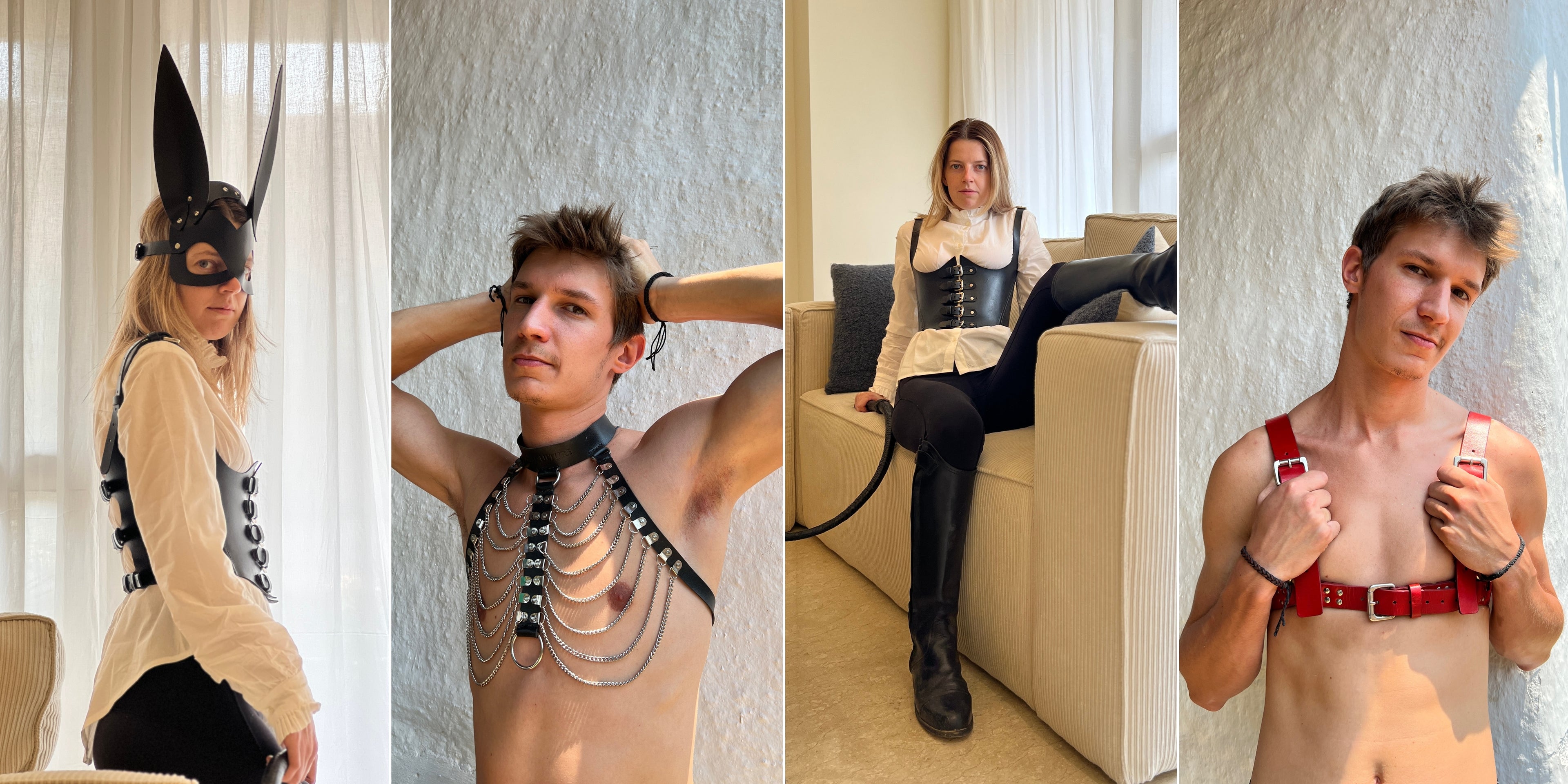 Unisex body harnesses bdsm