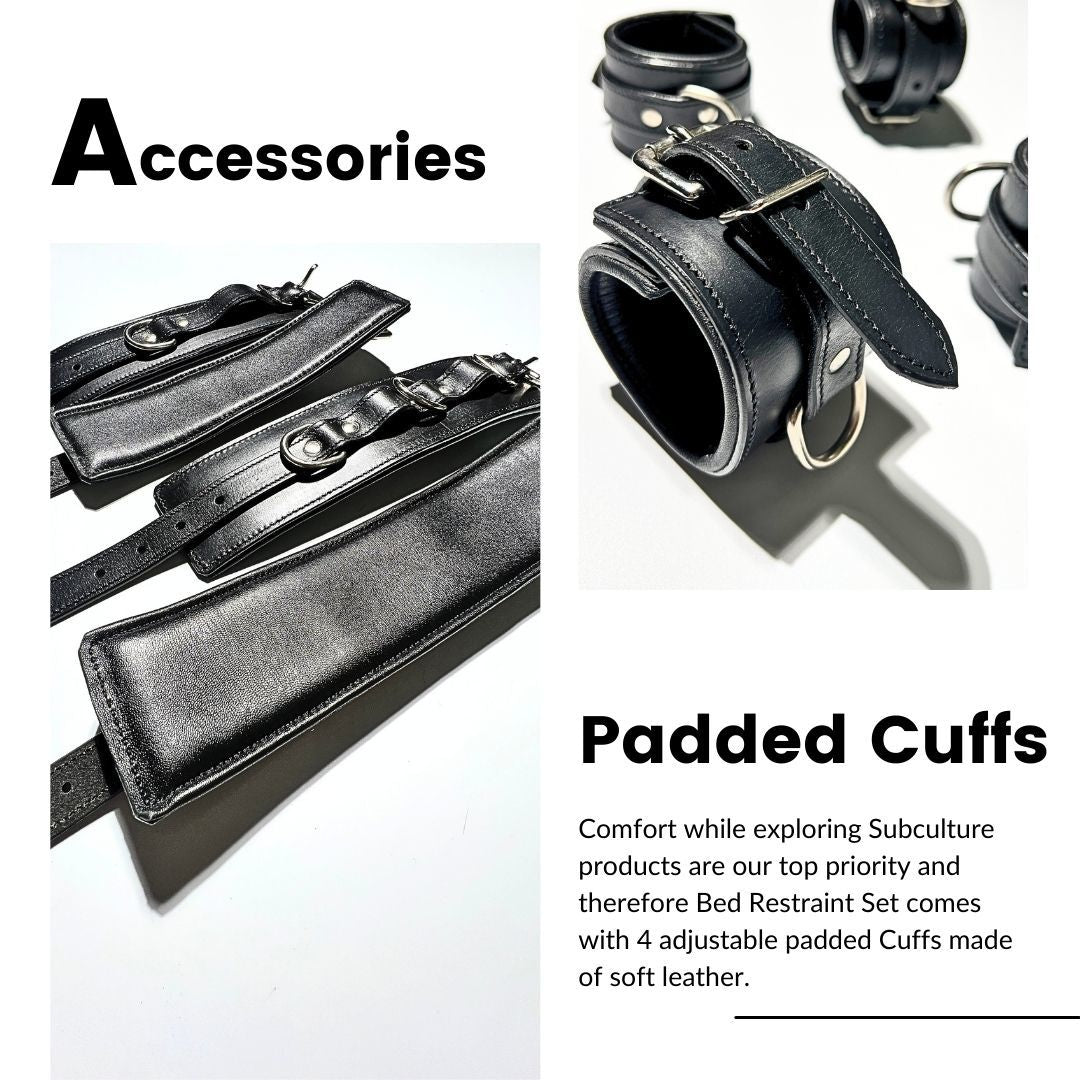 Subculture Leather Bed Restraint Set