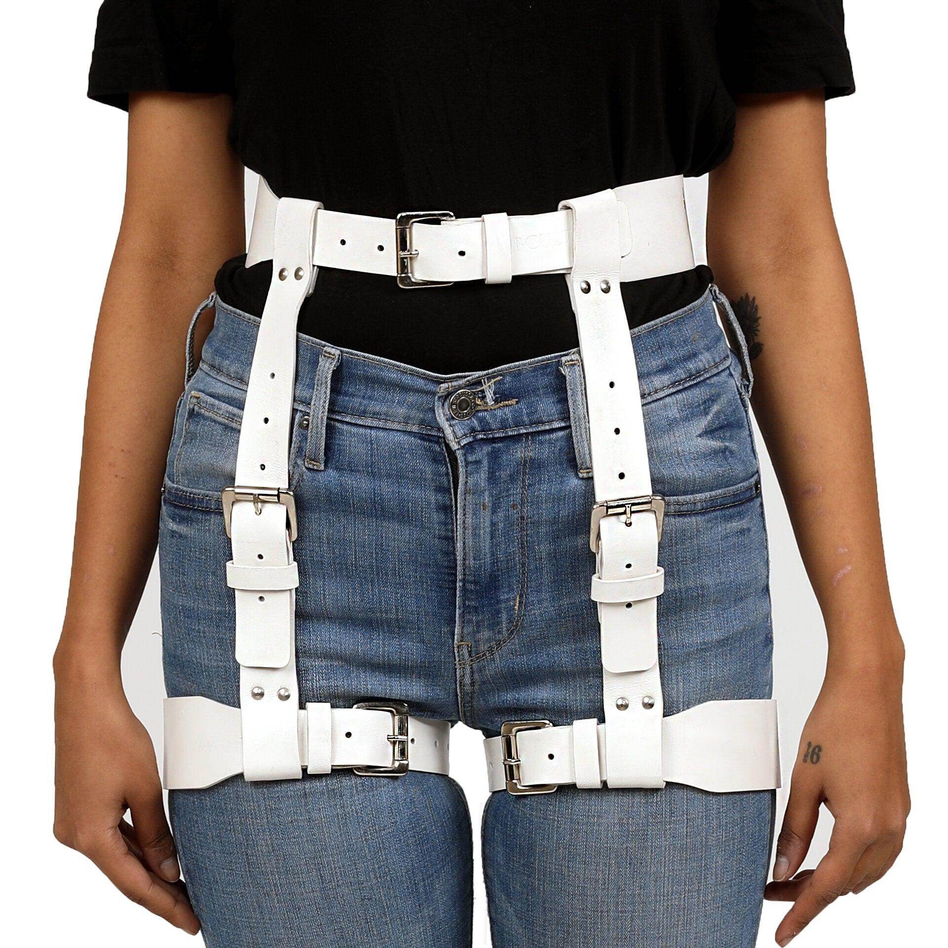 WOMEN'S LEATHER THIGH SUSPENDER - Subculture