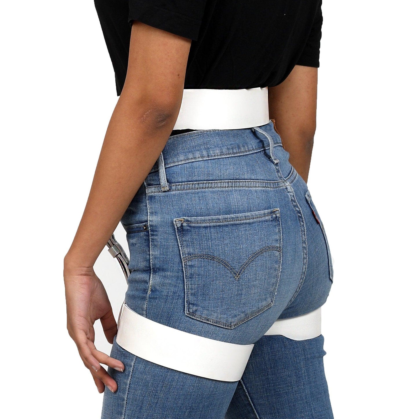 WOMENS LEATHER THIGH SUSPENDER - Subculture