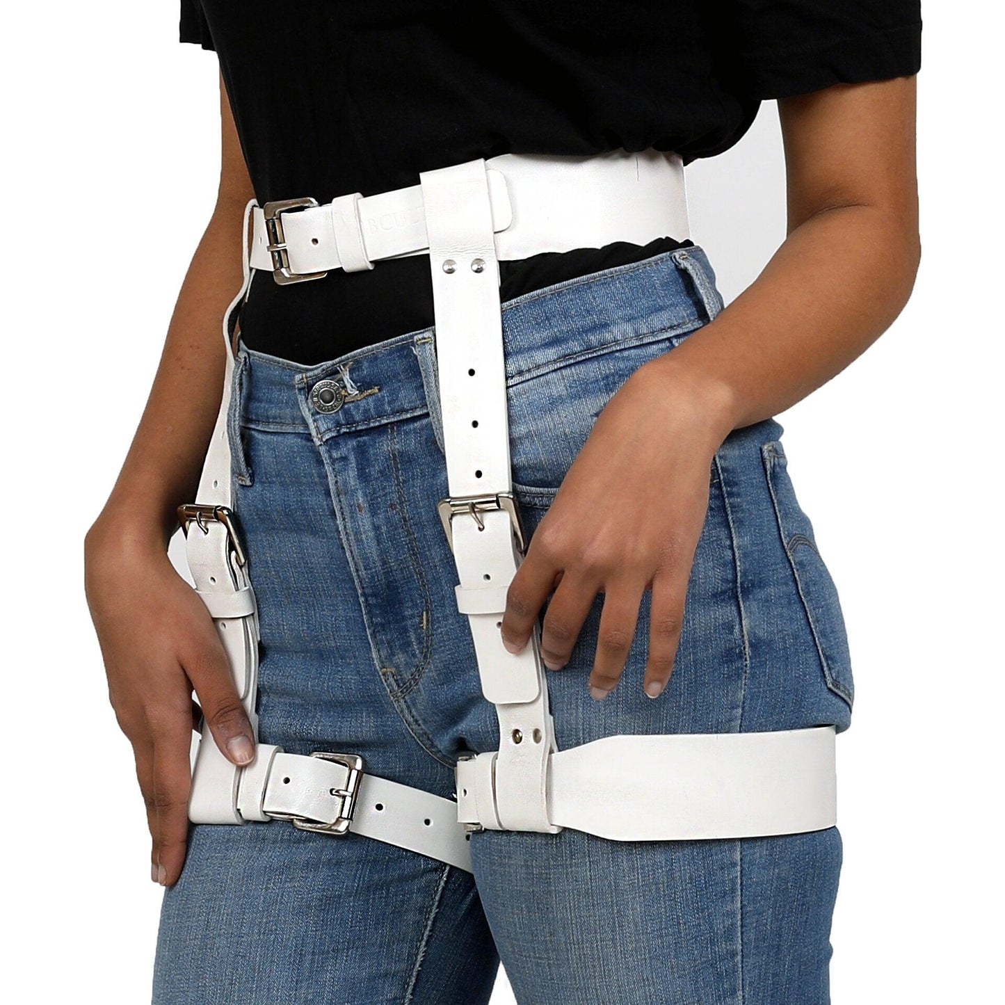 WOMENS LEATHER THIGH SUSPENDER - Subculture