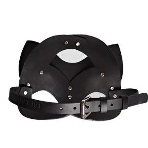 leather fetish face mask