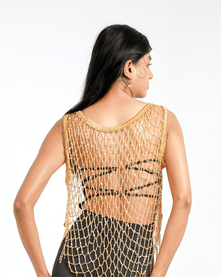 Gold Rush Top, metal top by Subculture, detail view