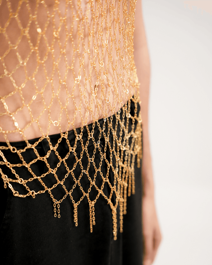 Gold Rush Top, metal top by Subculture, side view