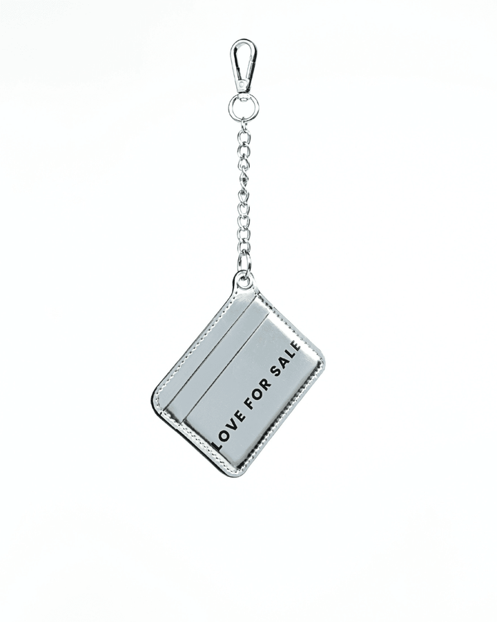 Card Holder Charms, genuine leather card holder by Subculture, side view