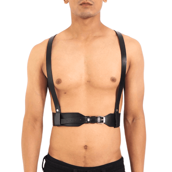 Shoulder Suspender Harness, genuine leather chest harness by Subculture