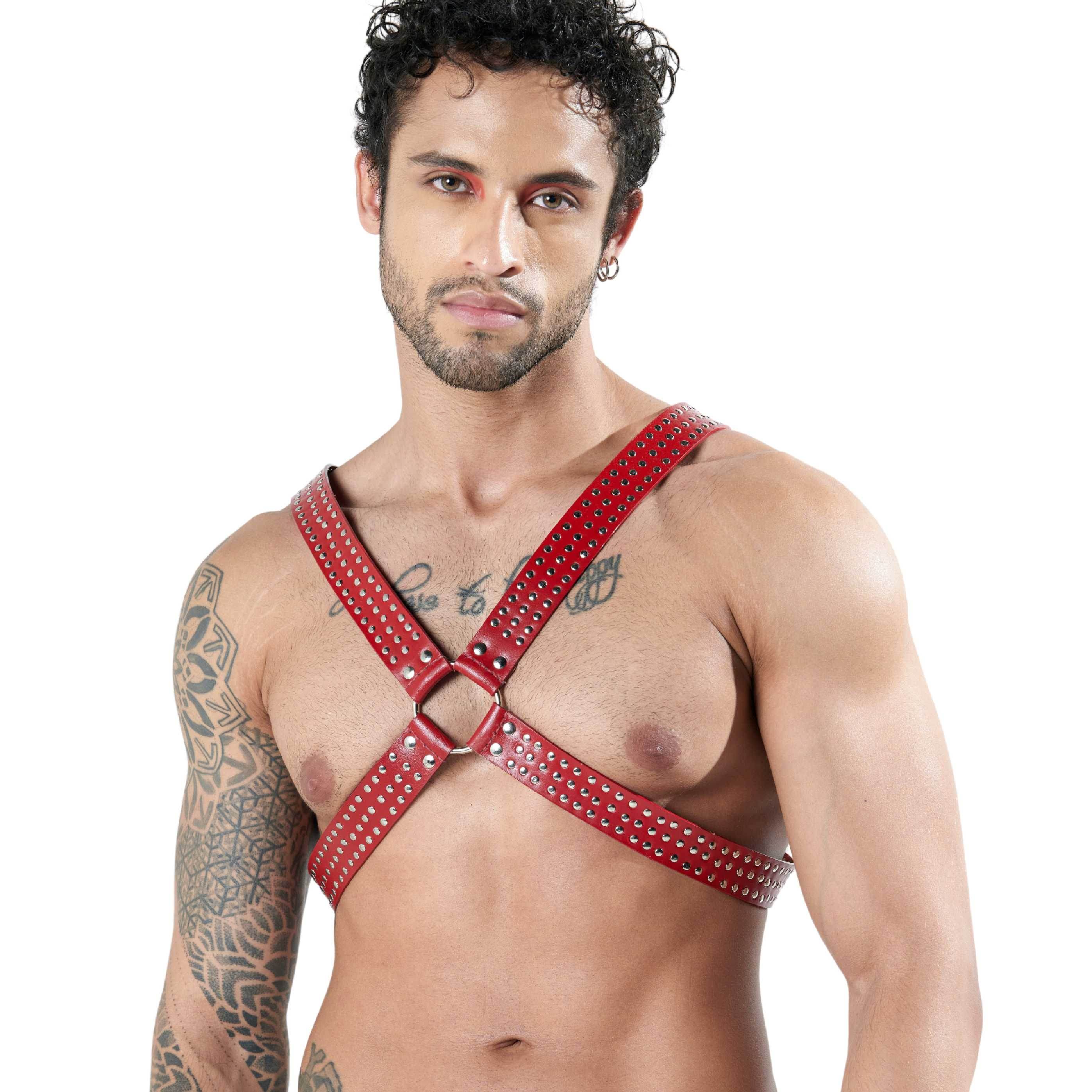 Gladiator Studded Harness, genuine leather harness by Subculture