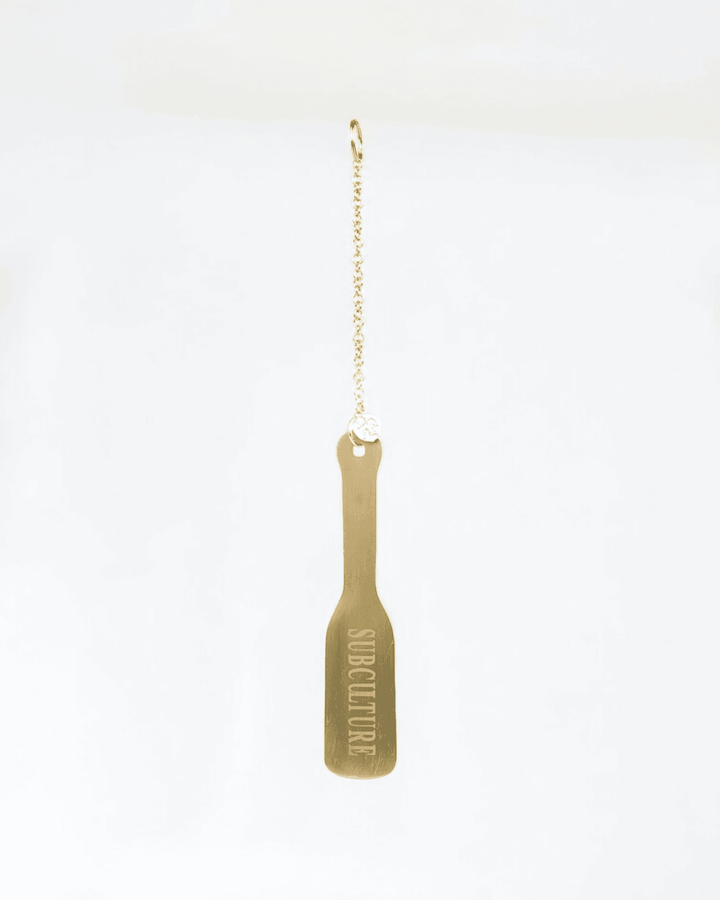 Spank it Metal Paddle Charm, metal impact toy by Subculture