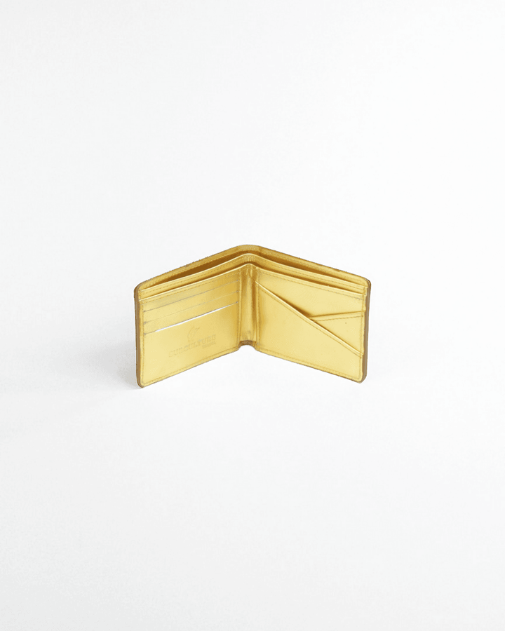 Condom Wallet, genuine leather wallet by Subculture, worn view