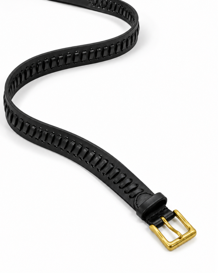 Serpent Woven Leather Belt (unisex)