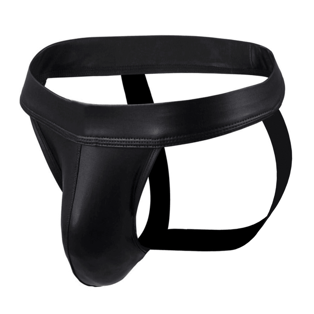 Dungeon Jockstrap, genuine leather jockstrap by Subculture, worn view