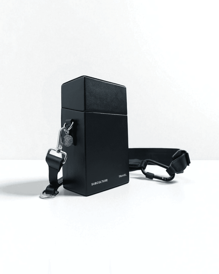Pandora's Box Bag, genuine leather box bag by Subculture, worn view