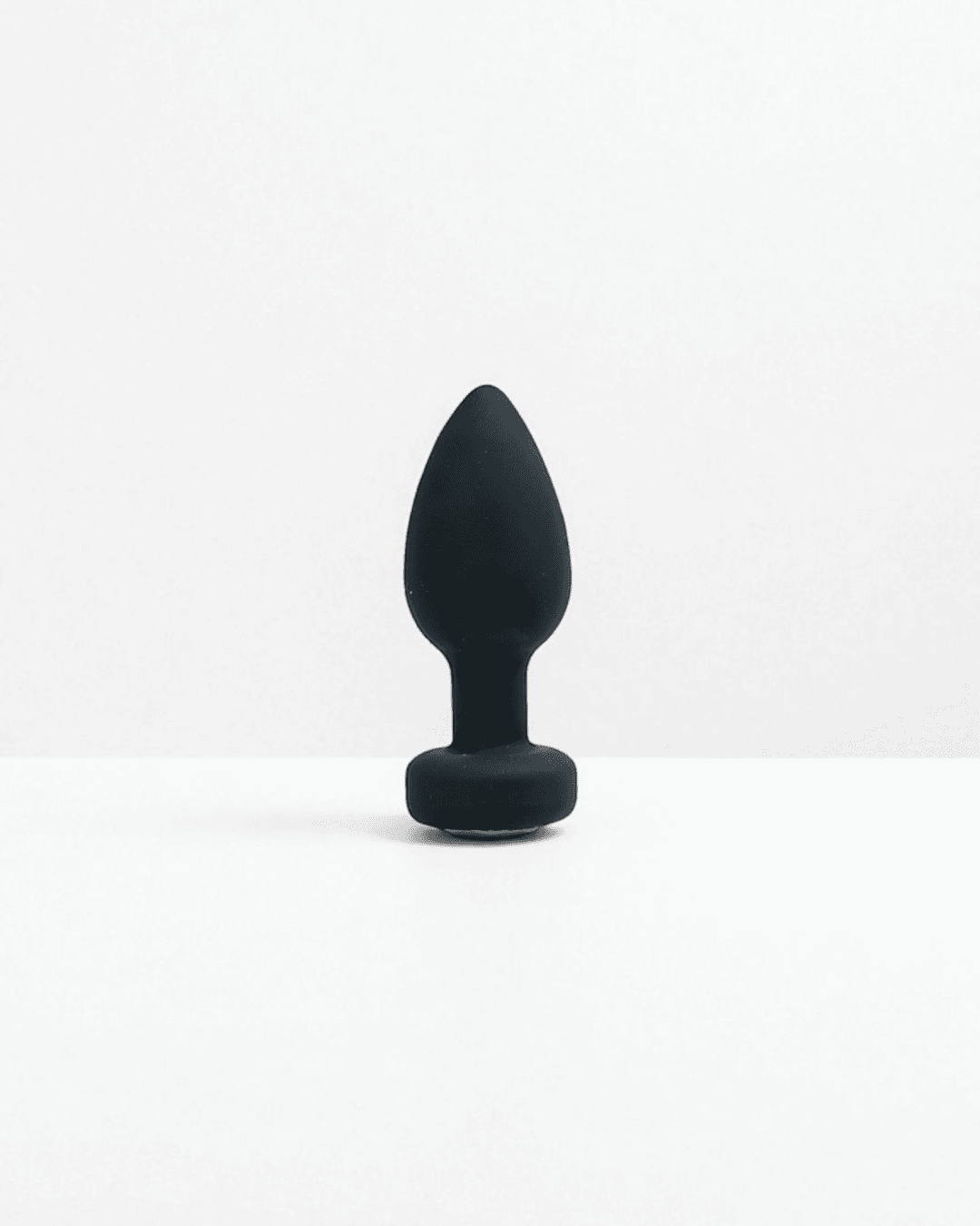 Butt Plug Vibrator, genuine leather anal toy by Subculture, worn view