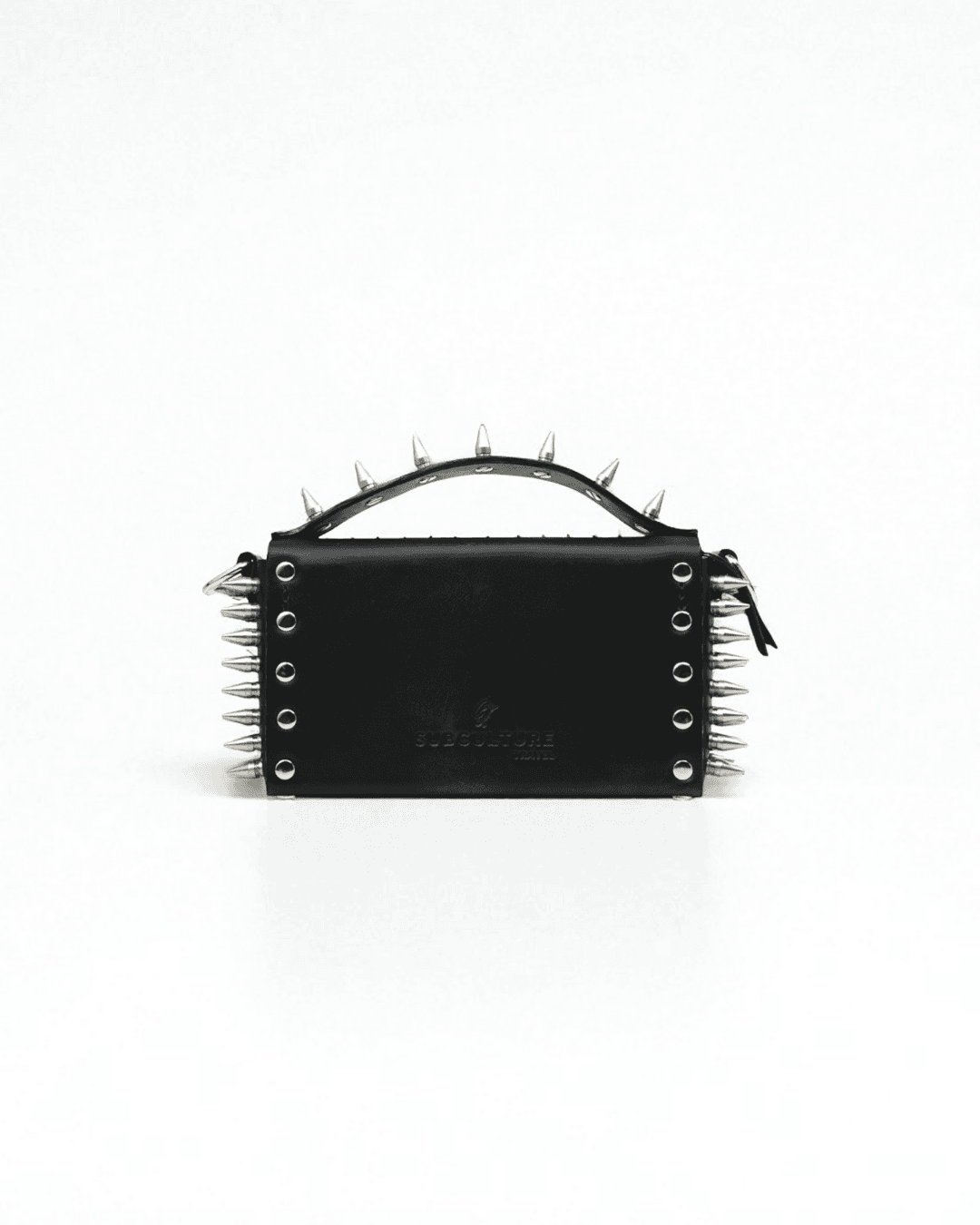 Touch of Death Mini Bag, genuine leather mini bag by Subculture, worn view