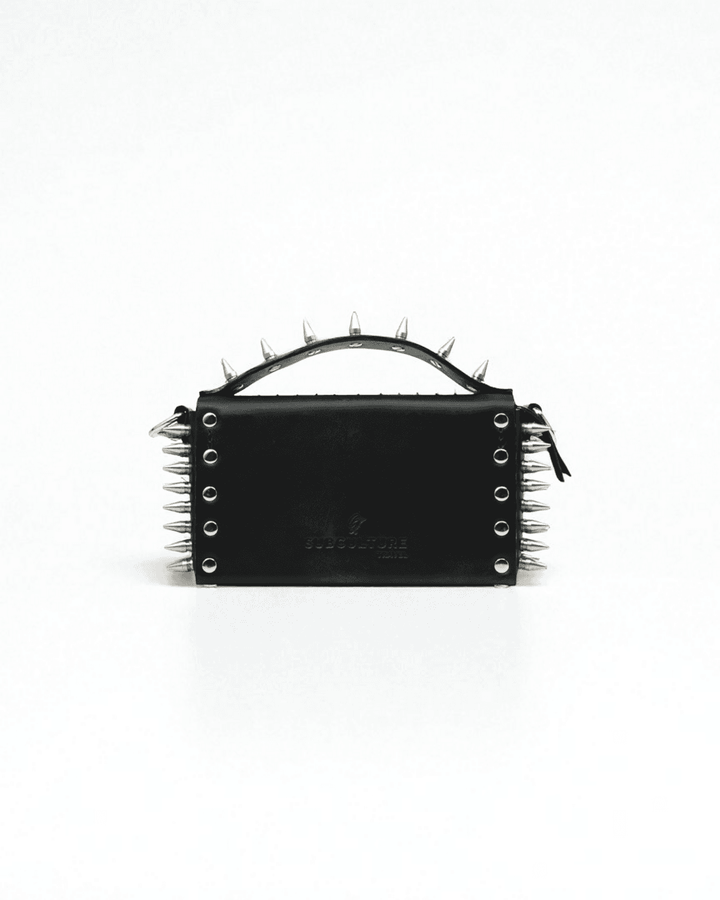 Touch of Death Mini Bag, genuine leather mini bag by Subculture, worn view