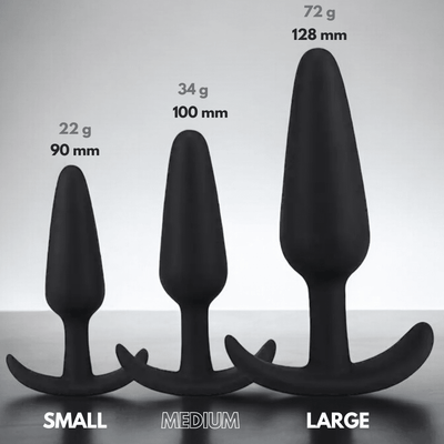 The Silicone Butt Toy Plugs, silicone anal toy by Subculture, side view