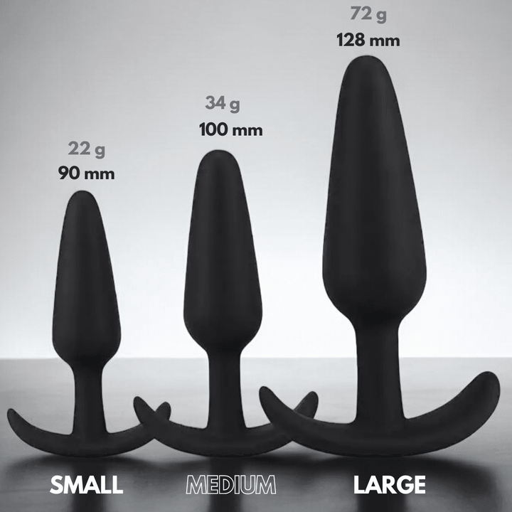 The Silicone Butt Toy Plugs, silicone anal toy by Subculture, side view