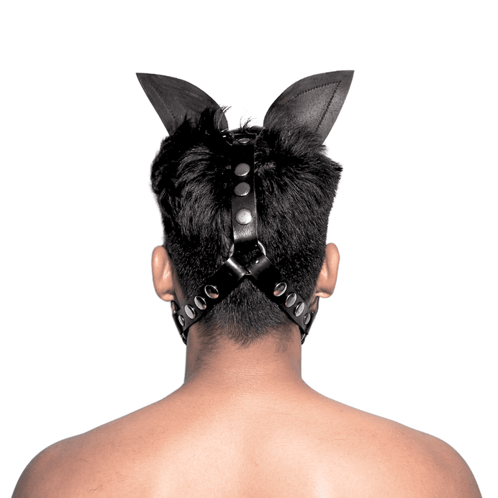 Subculture Pup Mask, genuine leather mask by Subculture, detail view