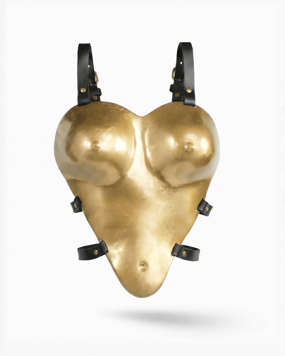 women's metal armour fashion couture gold