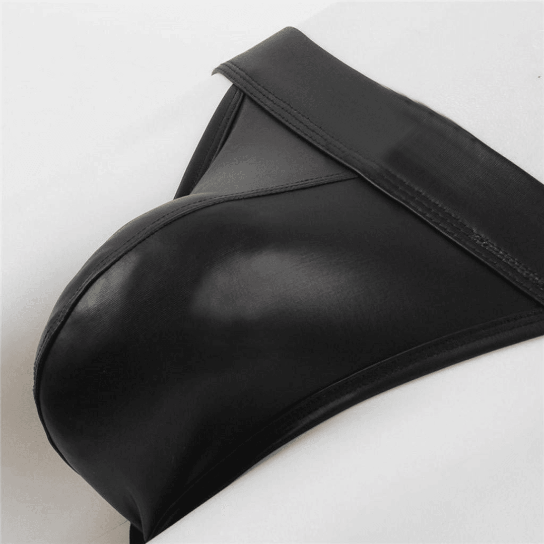 Dungeon Jockstrap, genuine leather jockstrap by Subculture, side view
