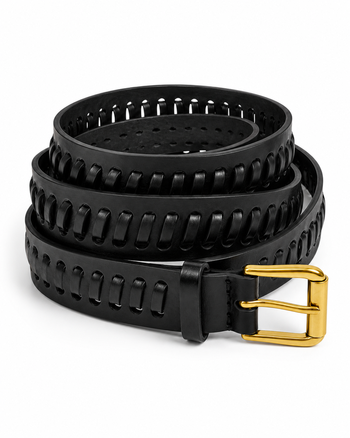 Serpent Woven Leather Belt (unisex)