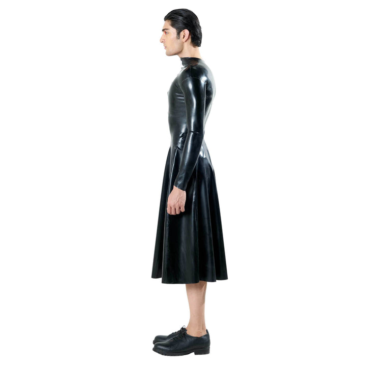Latex Lift Me Dress, latex dress by Subculture, detail view