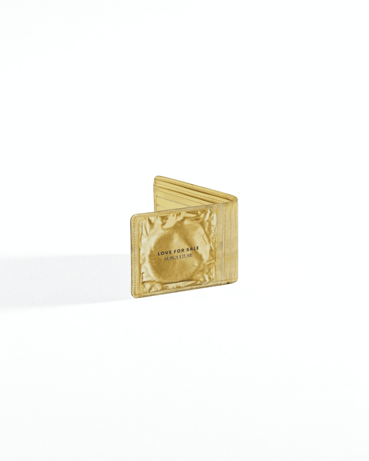 Condom Wallet, genuine leather wallet by Subculture, detail view