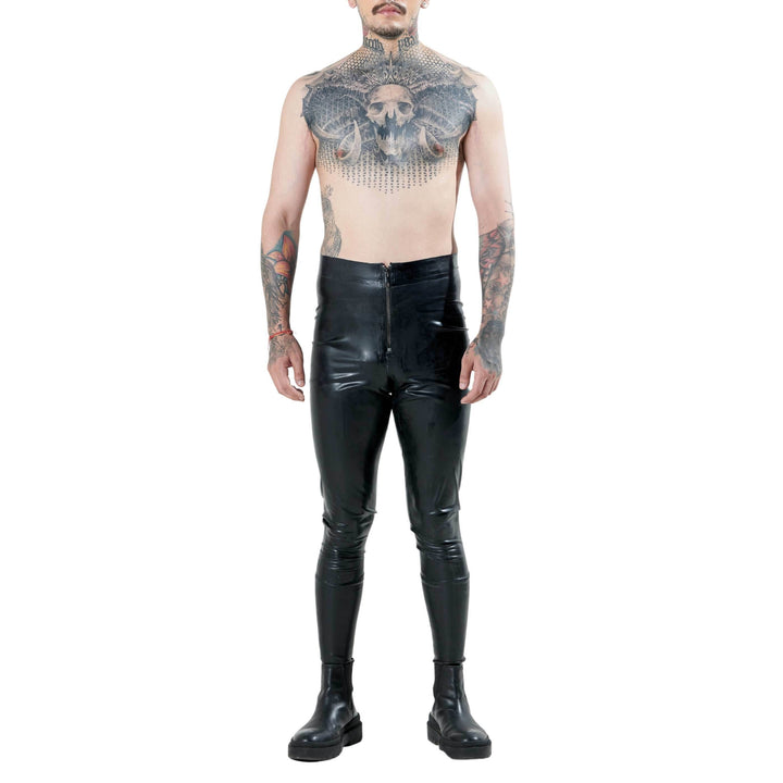Latex Skinny Pants, latex pants by Subculture, side view