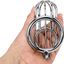 men's metal penis chastity cage toy