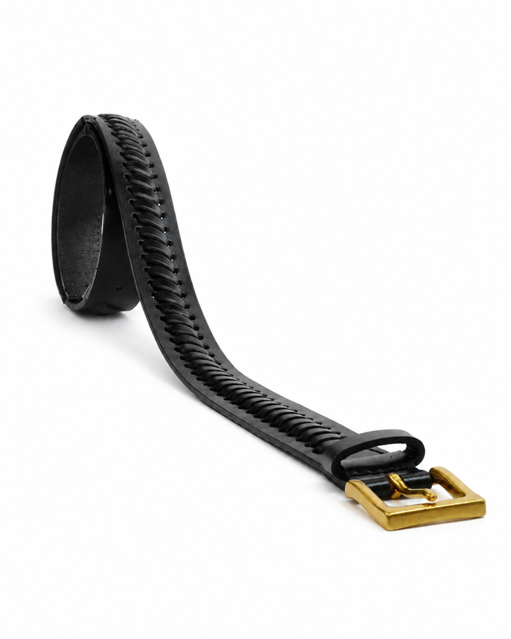 Serpent Woven Leather Belt (unisex)