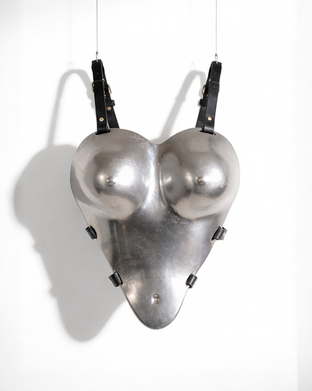 women's metal armour fashion couture silver