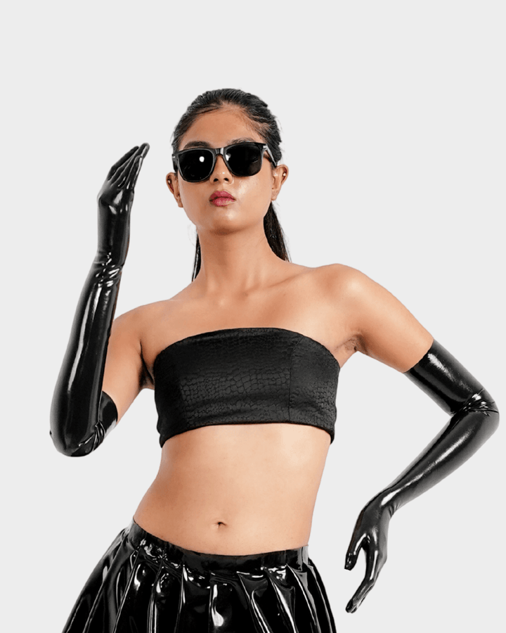 Latex Gloves (with finger), latex gloves by Subculture, side view