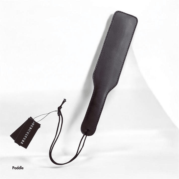 BDSM Kit, Bondage Kit, genuine leather fashion accessory by Subculture, side view