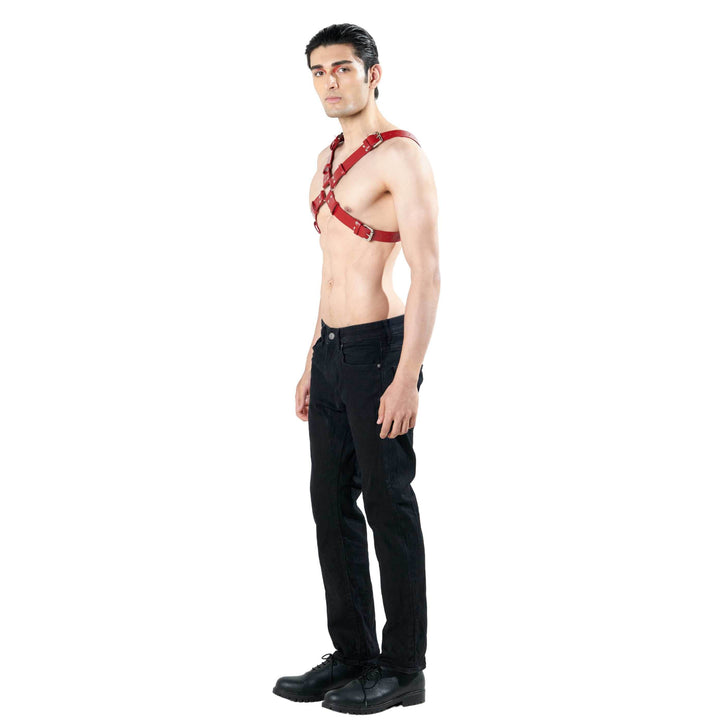 Classic X Harness, genuine leather harness by Subculture, styled look