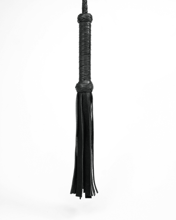 Mini Flogger Leather Charm, genuine leather impact toy by Subculture, detail view