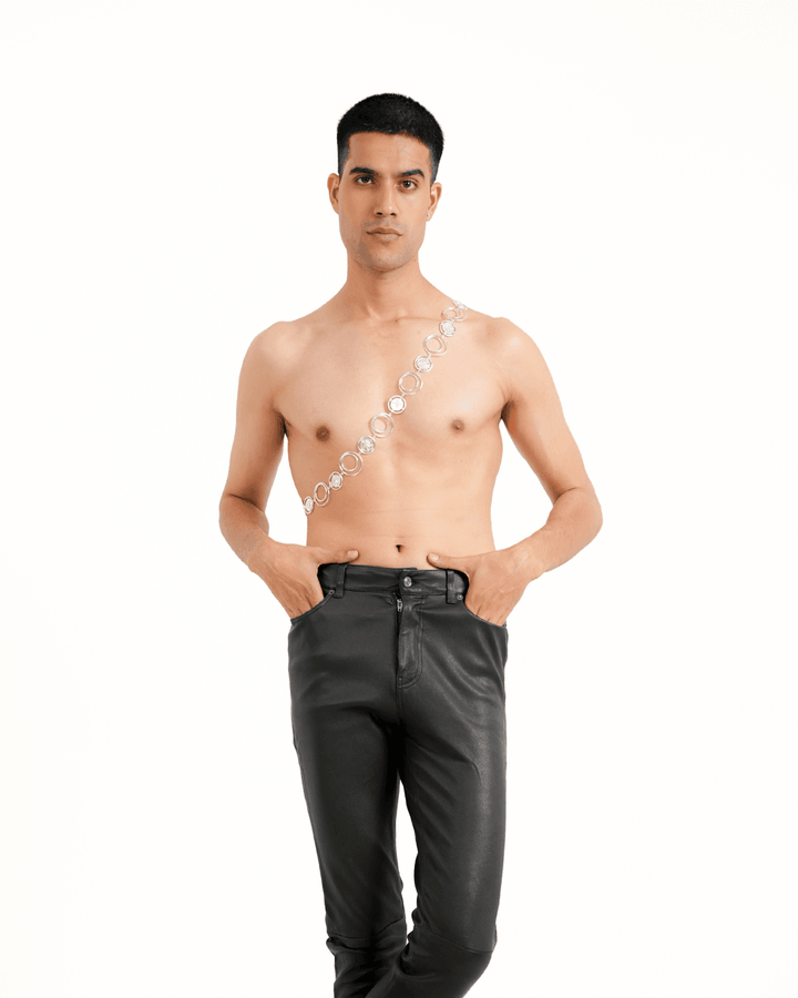 Subculture Waist Belt, metal belt by Subculture, side view