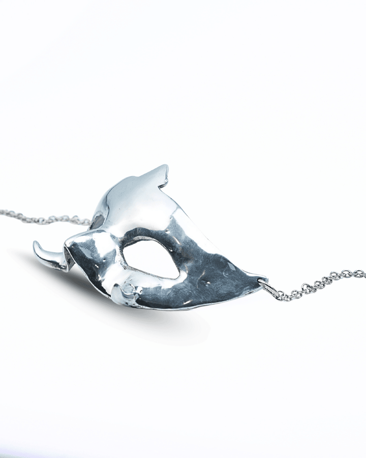 Tusk Mask, genuine leather mask by Subculture, detail view