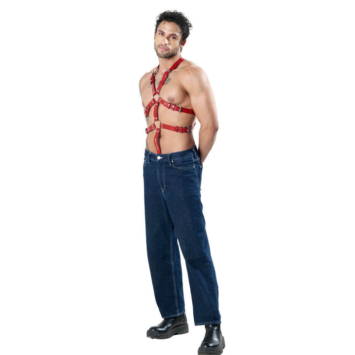 Kevin Body Harness with C Ring, genuine leather harness by Subculture