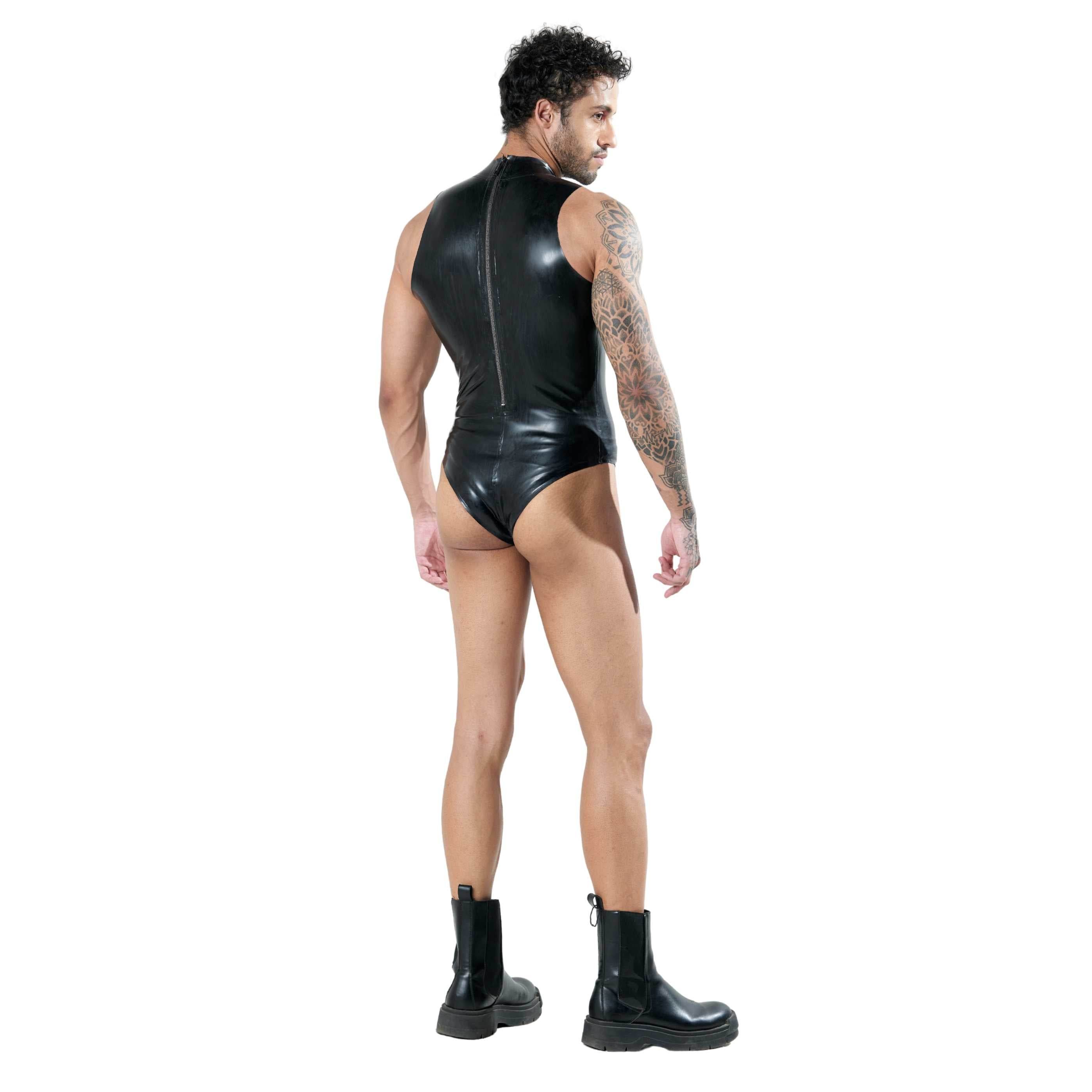 Latex Bodysuit (Men), latex bodysuit by Subculture, worn view
