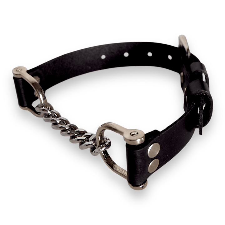 Altar Unisex Collar, genuine leather collar by Subculture, worn view