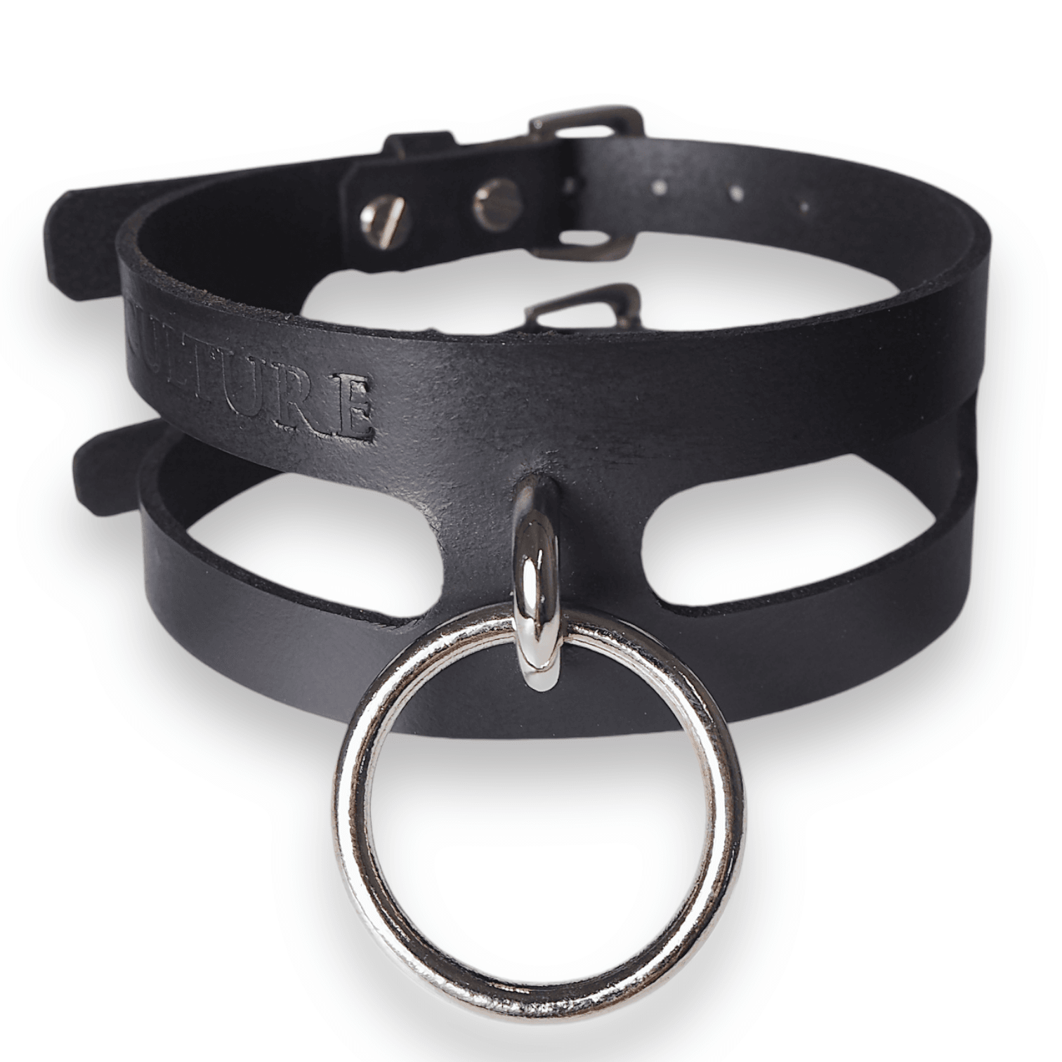 Cassandra Unisex Leather Collar, genuine leather collar by Subculture