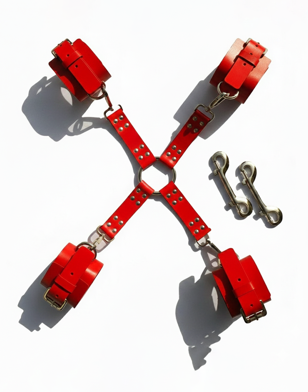 leather bondage restraint hand ankle cuffs