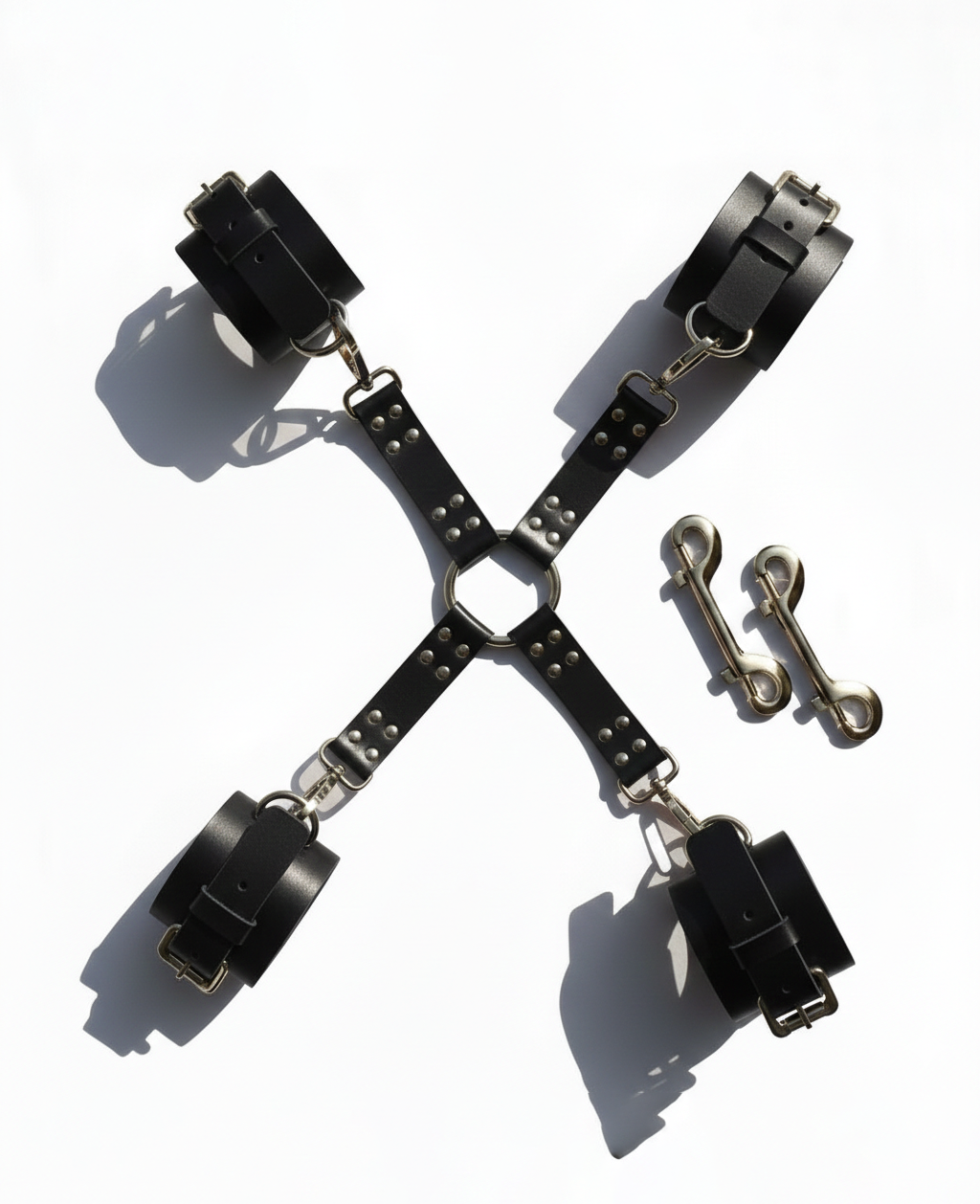 leather bondage restraint hand ankle cuffs