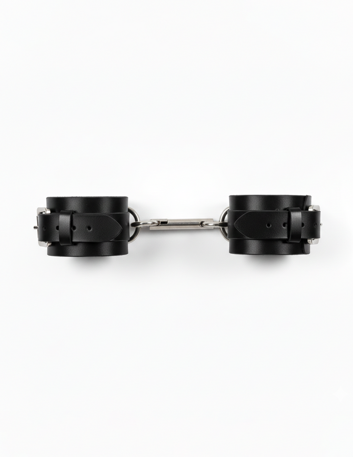 leather hand cuffs bondage and restraint