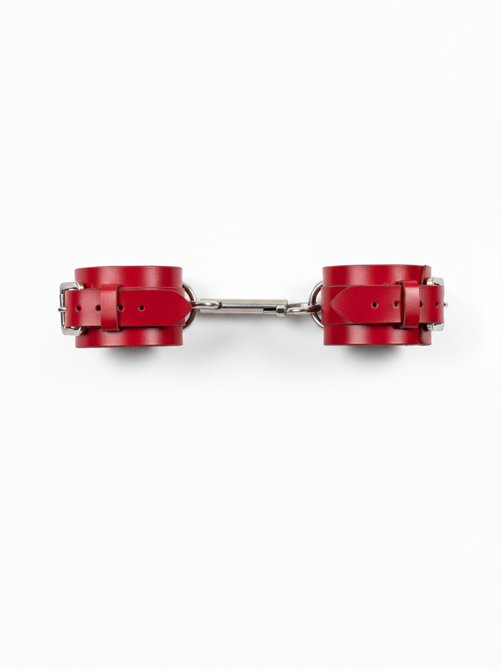 leather hand cuffs bondage and restraint