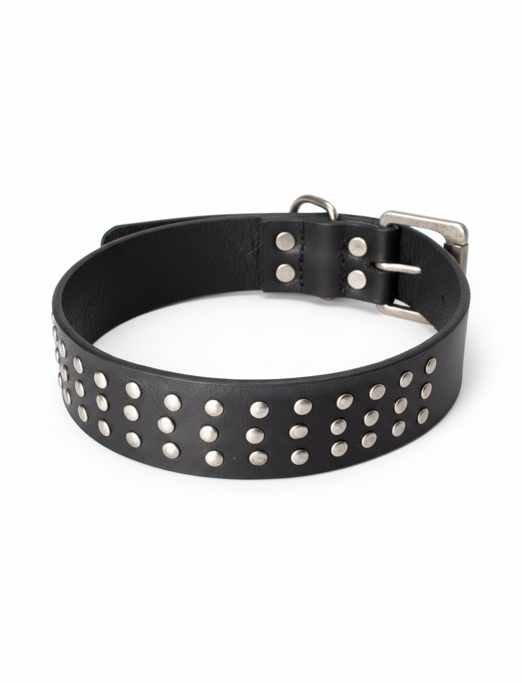leather studded unisex collar fashion accessory