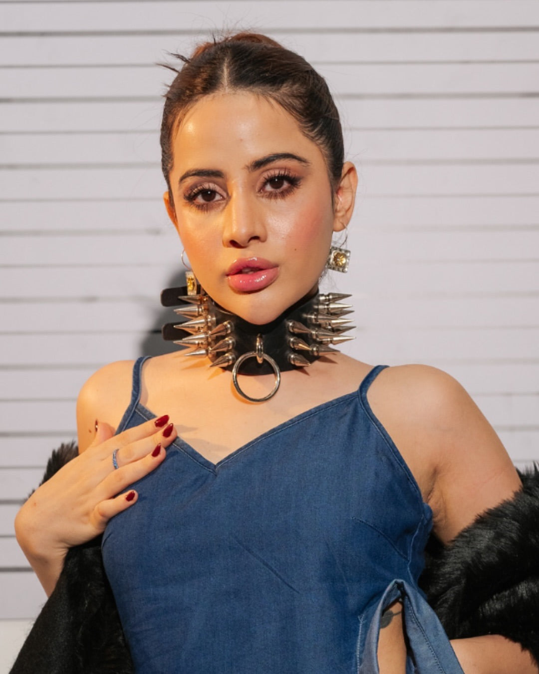 Urfi Javed in Subculture Rave collar