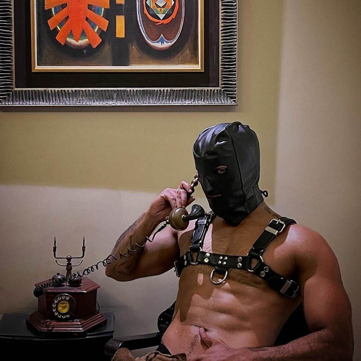 Classic Chest Harness (soft leather), genuine leather chest harness by Subculture, styled look