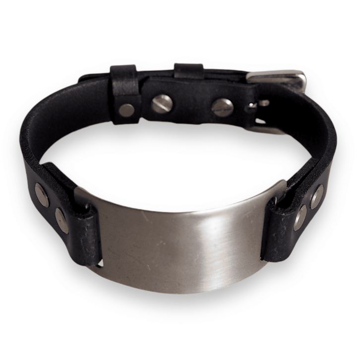 Albus Unisex Collar, genuine leather collar by Subculture, detail view